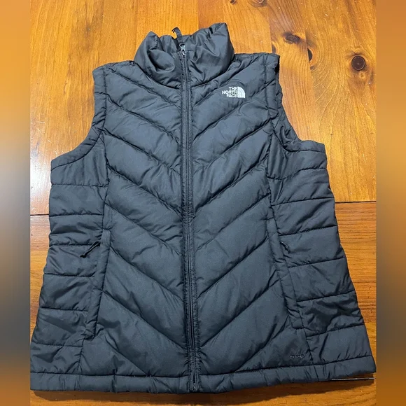The North Face Women's Black Puffer 550 Down Fill Full Zip Vest Size Large - Picture 1 of 6